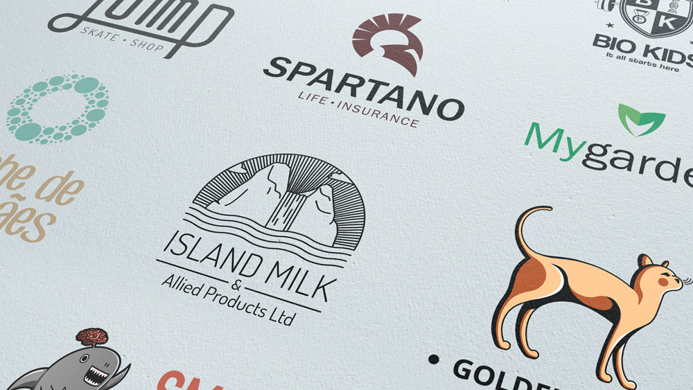 A selection of brand logos designed by Roberto Viana