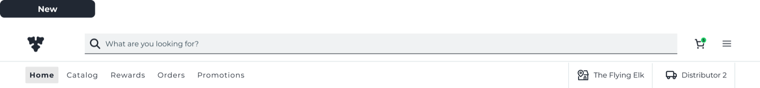 Redesigned always-visible search bar with predictive typing